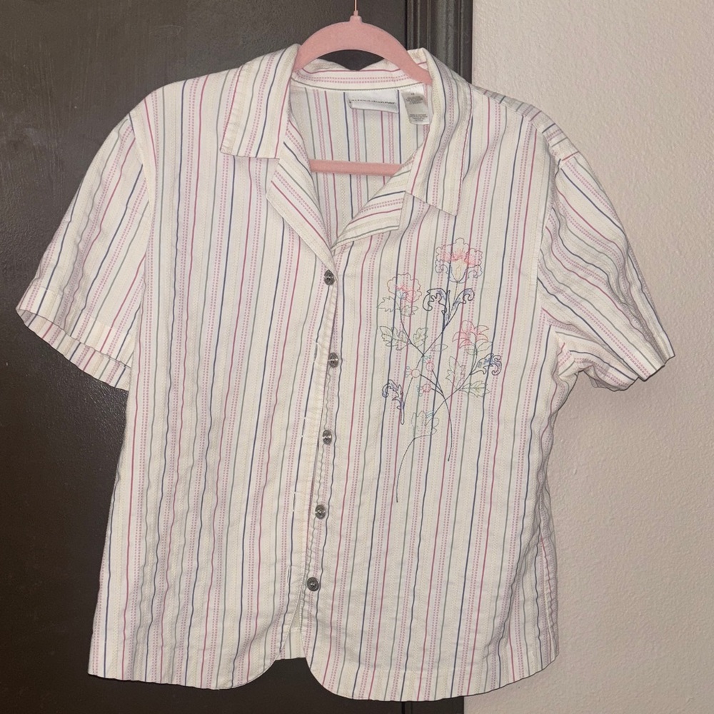 Striped Short Sleeve Men's Shirt